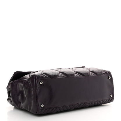Chanel Lambskin In And Out XL Maxi Flap Dark Purple 4 of 11