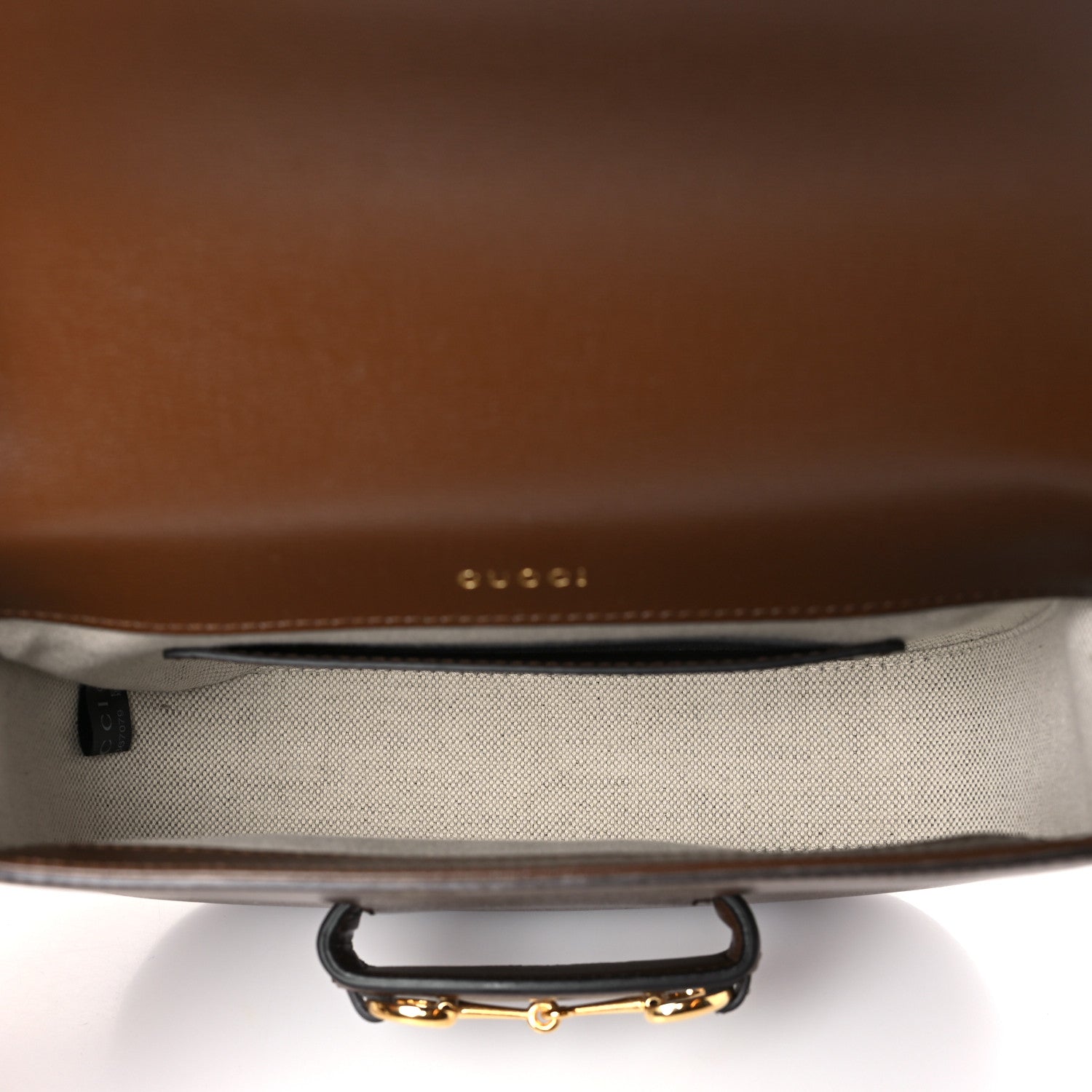 Gucci Azalea Calfskin Web Mini Horsebit 1955 Shoulder Bag Brown Sugar 5 of 10