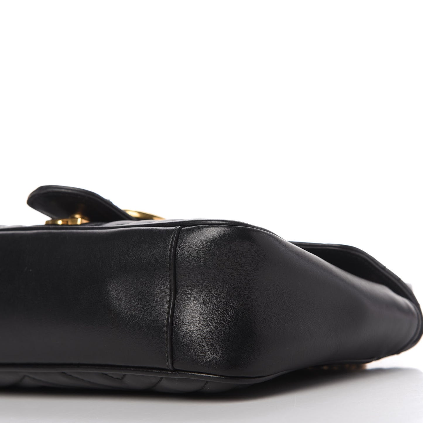 Calfskin Matelasse Small GG Marmont Shoulder Bag Black