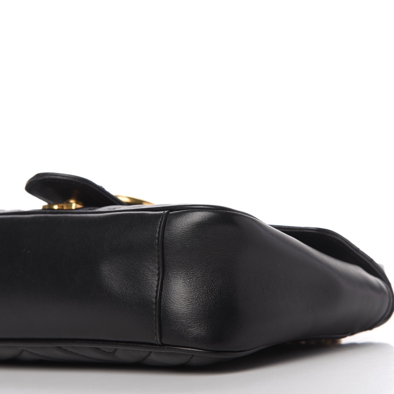 Gucci Calfskin Matelasse Small GG Marmont Shoulder Bag Black 7 of 10