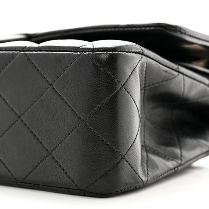 Chanel Lambskin Quilted Medium Double Flap Black 10 of 11