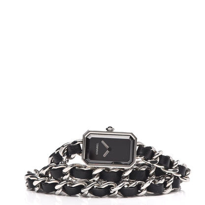 Chanel Stainless Steel Lambskin 16mm Premiere Rock Triple Row Quartz Watch Black 3 of 6