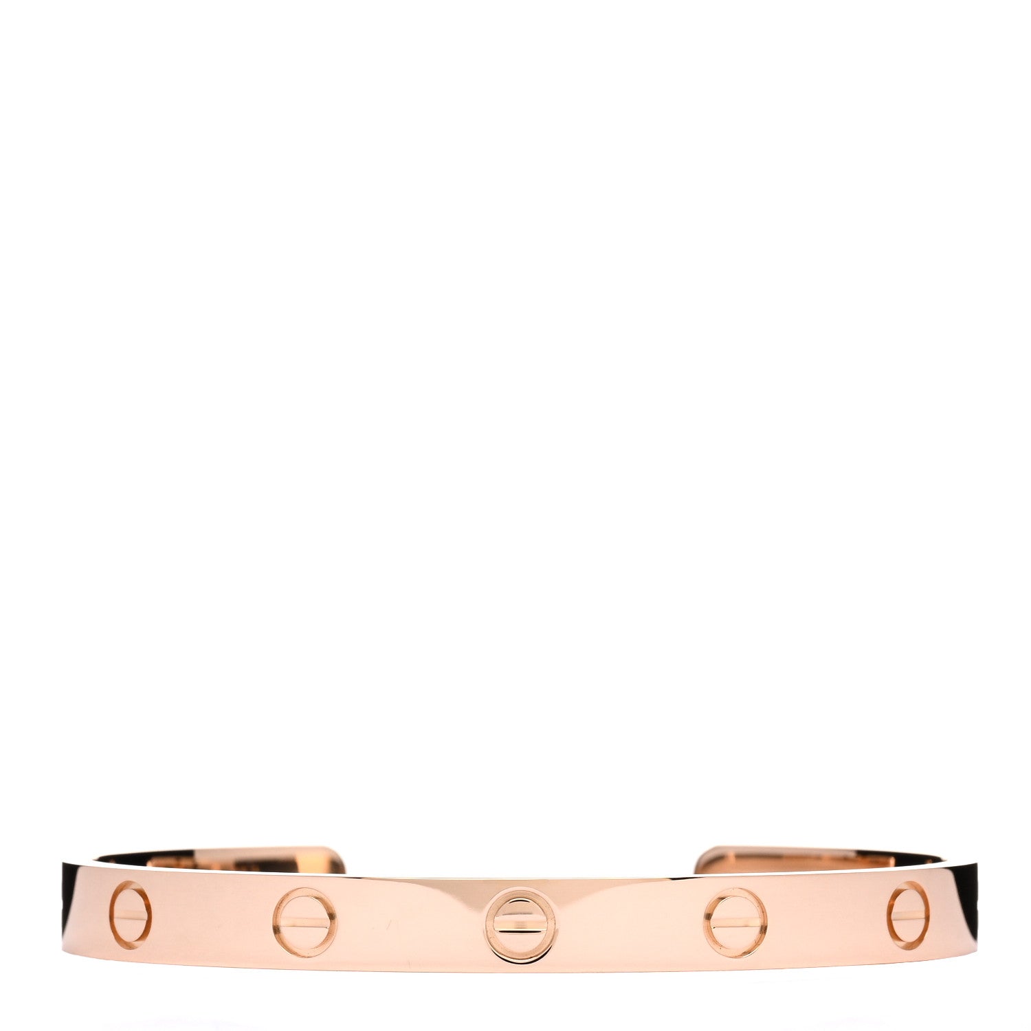 Cartier 18K Pink Gold LOVE Cuff Bracelet 17 1 of 5