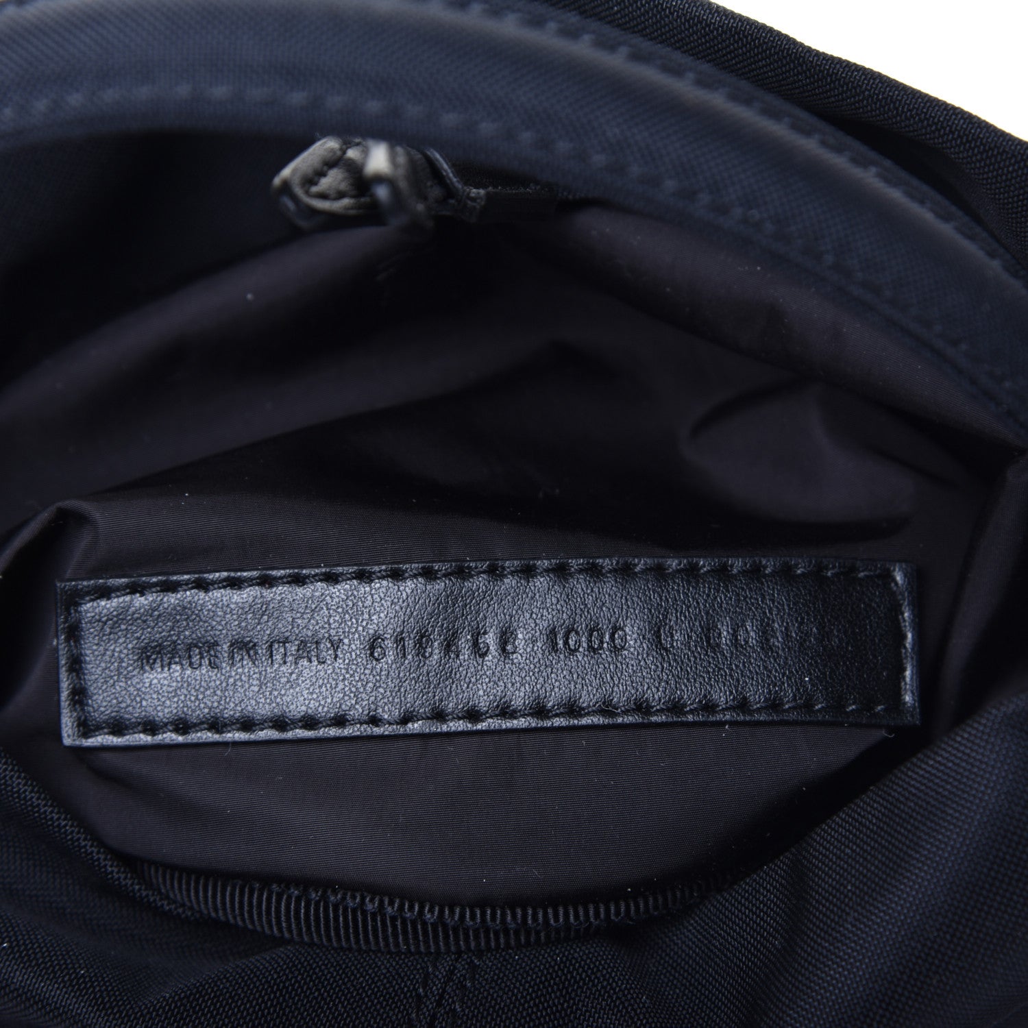 Balenciaga Recycled Sport Nylon Logo Embroidered Wheel Drawstring Bucket Bag XS Black 9 of 11