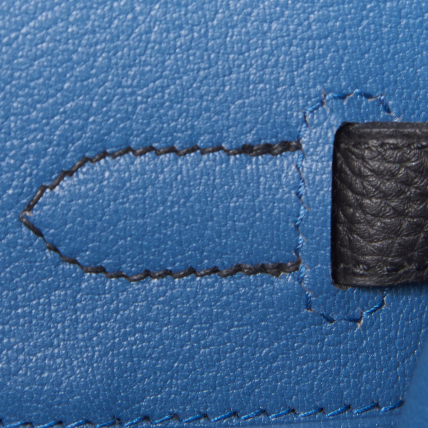 Togo Verso Birkin 35 Black Bleu Agate