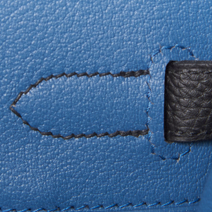 Hermes Togo Verso Birkin 35 Black Bleu Agate 20 of 31