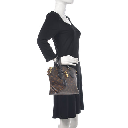 Louis Vuitton Monogram Flower Zipped Tote PM Black 2 of 12
