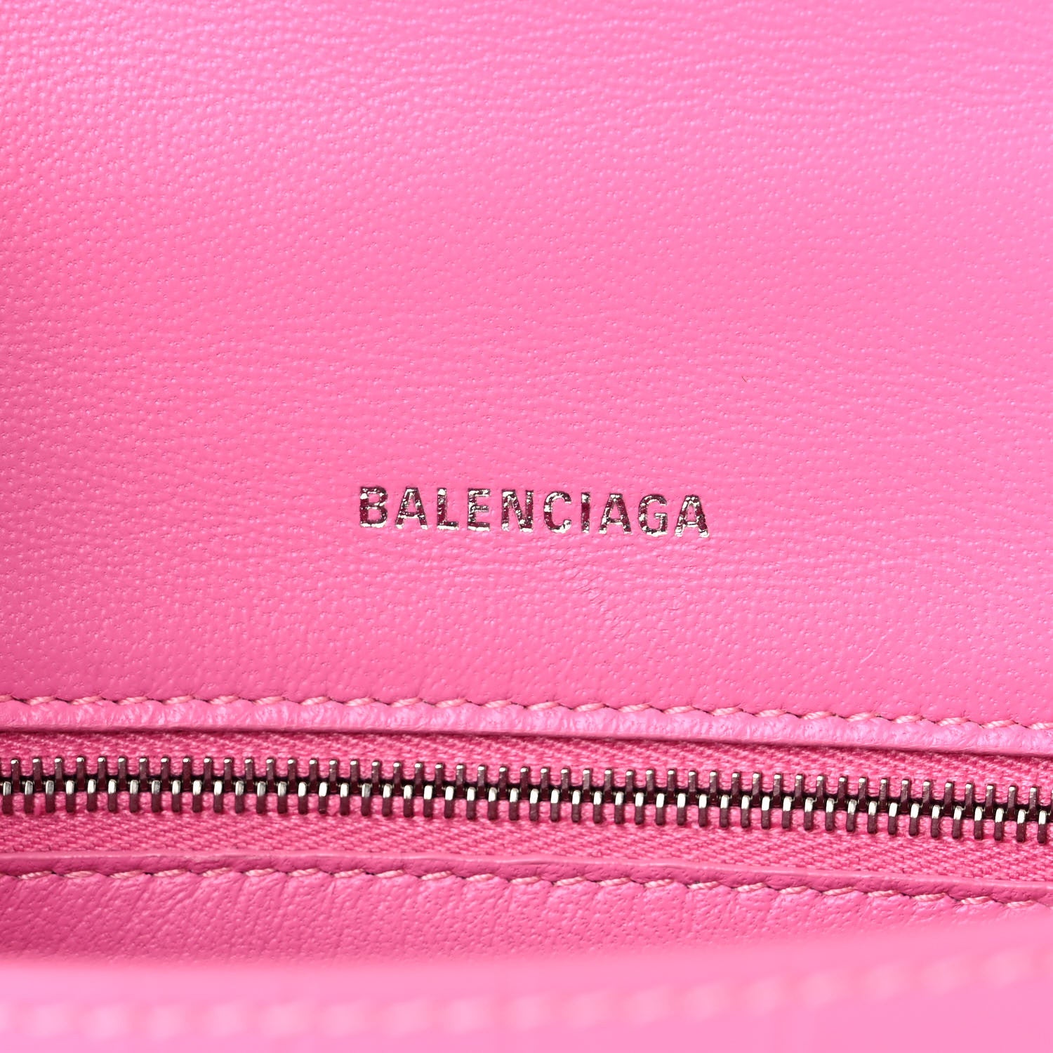 Balenciaga Shiny Calfskin Crocodile Embossed Small Hourglass Top Handle Bag Baby Pink 6 of 11