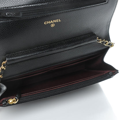 Chanel Caviar Quilted Wallet On Chain WOC Black 5 of 9