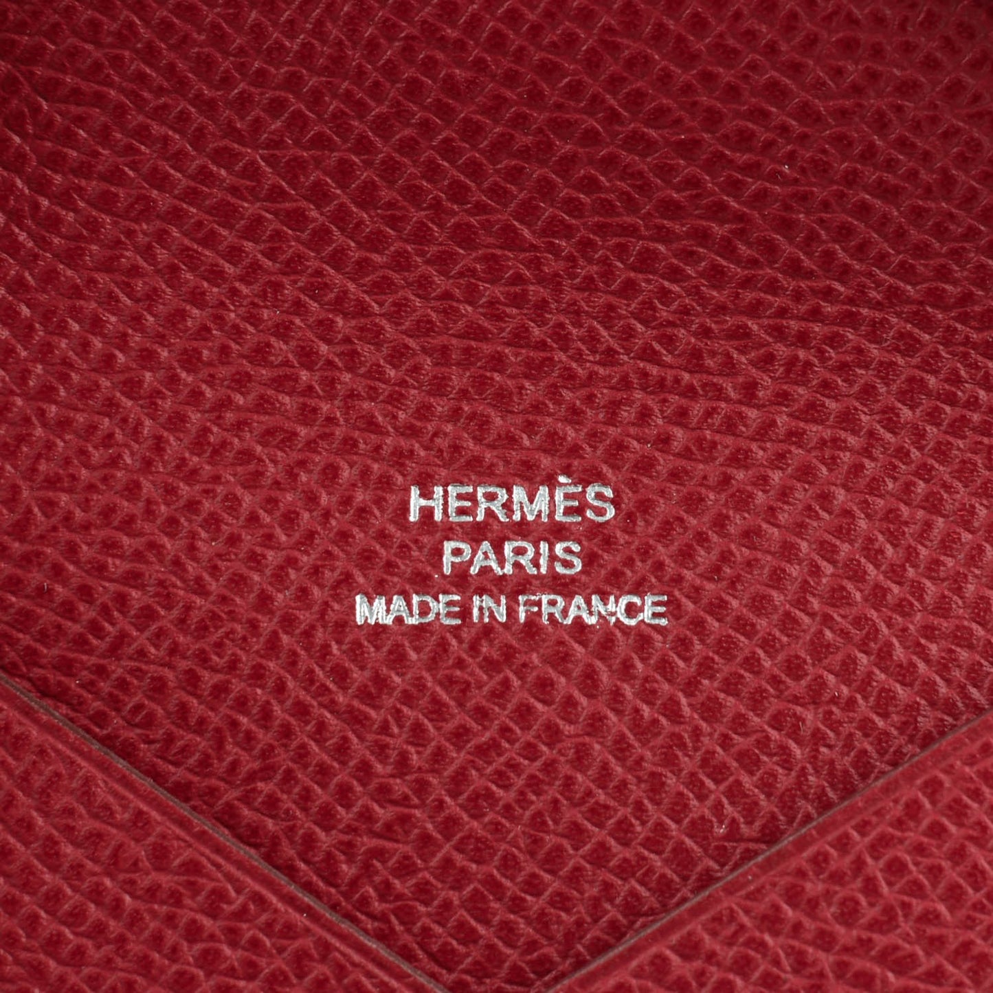 Epsom Calvi Card Case Rouge Garance