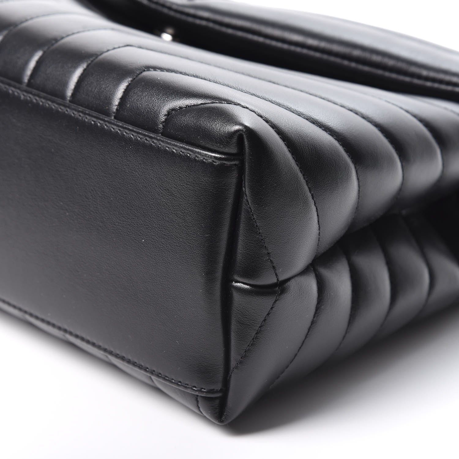 Saint Laurent Calfskin Y Quilted Monogram Medium Loulou Chain Satchel Black 6 of 11