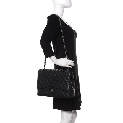 Chanel Caviar Quilted Maxi Single Flap Black 2 of 11