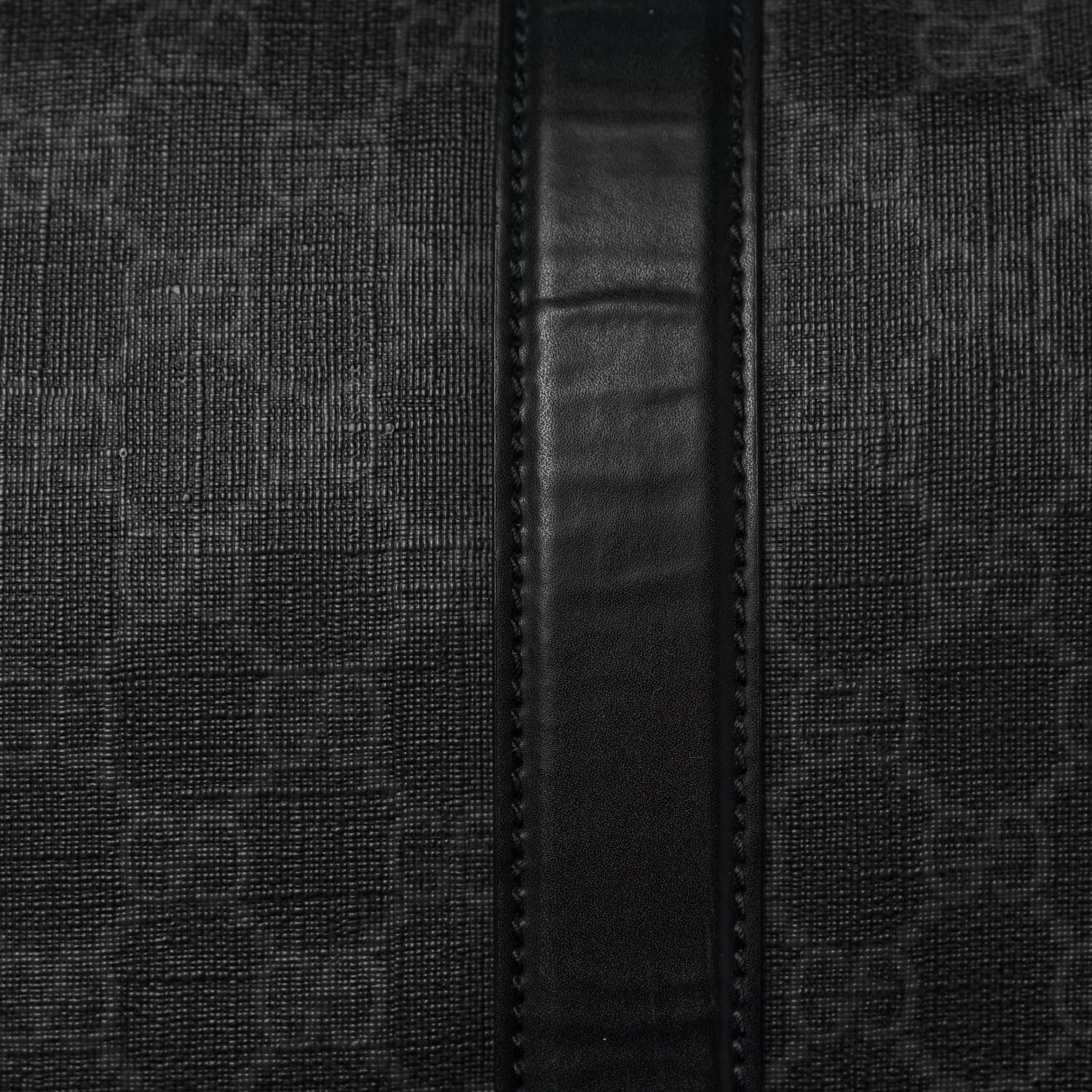 Gucci Soft GG Supreme Monogram Appia Calfskin Web Large Carry On Duffle Bag Black Grey 14 of 15