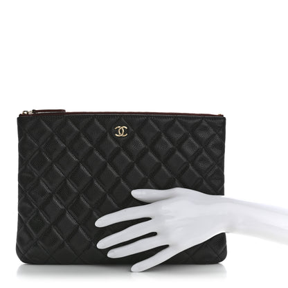 Chanel Caviar Quilted Medium Cosmetic Case Black 2 of 10