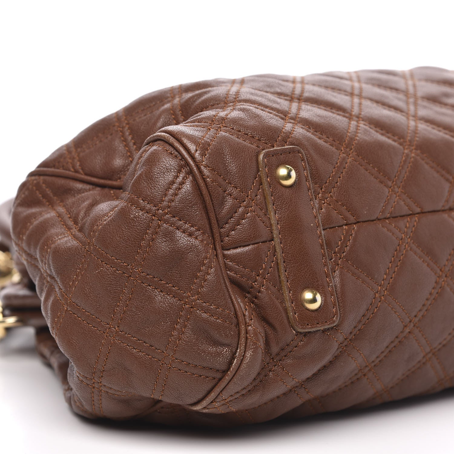 Marc Jacobs Calfskin Quilted Stam Brown 7 of 18