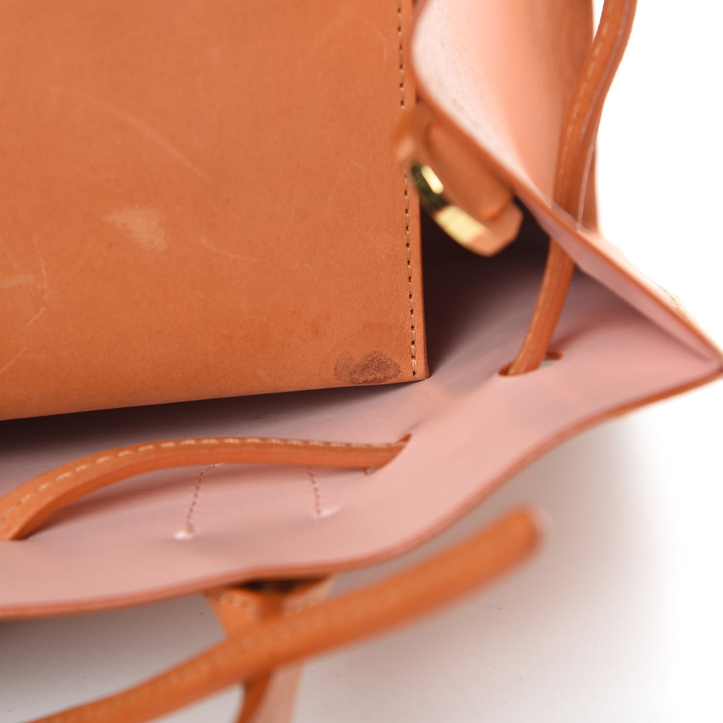 Calfskin Mini Sun Bag Cammello Rosa