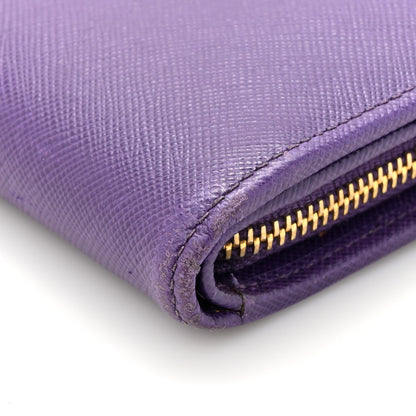 Prada Saffiano Metal Coin Purse Purple 12 of 15