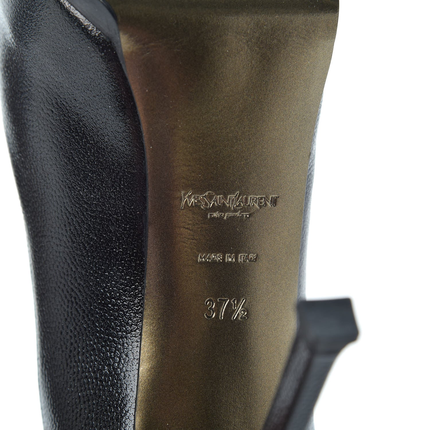 Saint Laurent Vernigolf Tribtoo 80 Platform Pumps 37.5 Black 9 of 10