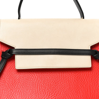 Celine Elephant Calfskin Mini Tri-Color Belt Bag Vermillion 9 of 11