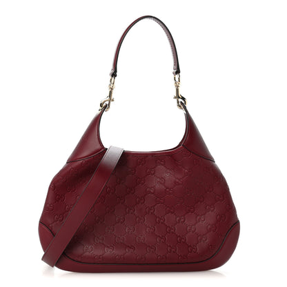 Gucci GG Calfskin Embossed B Medium Shoulder Bag Rose Ancora 1 of 12