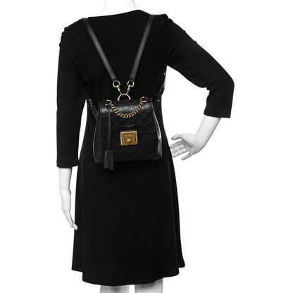Gucci Guccissima Signature Padlock Backpack Black 2 of 11