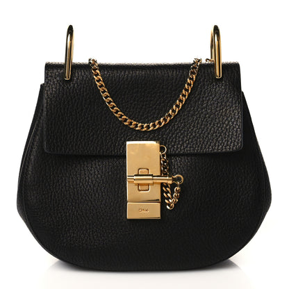 Chloe Grained Lambskin Mini Drew Shoulder Bag Black 1 of 8