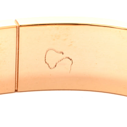 Hermes Enamel Charniere Uni Narrow Hinged Bracelet S Craie 5 of 5
