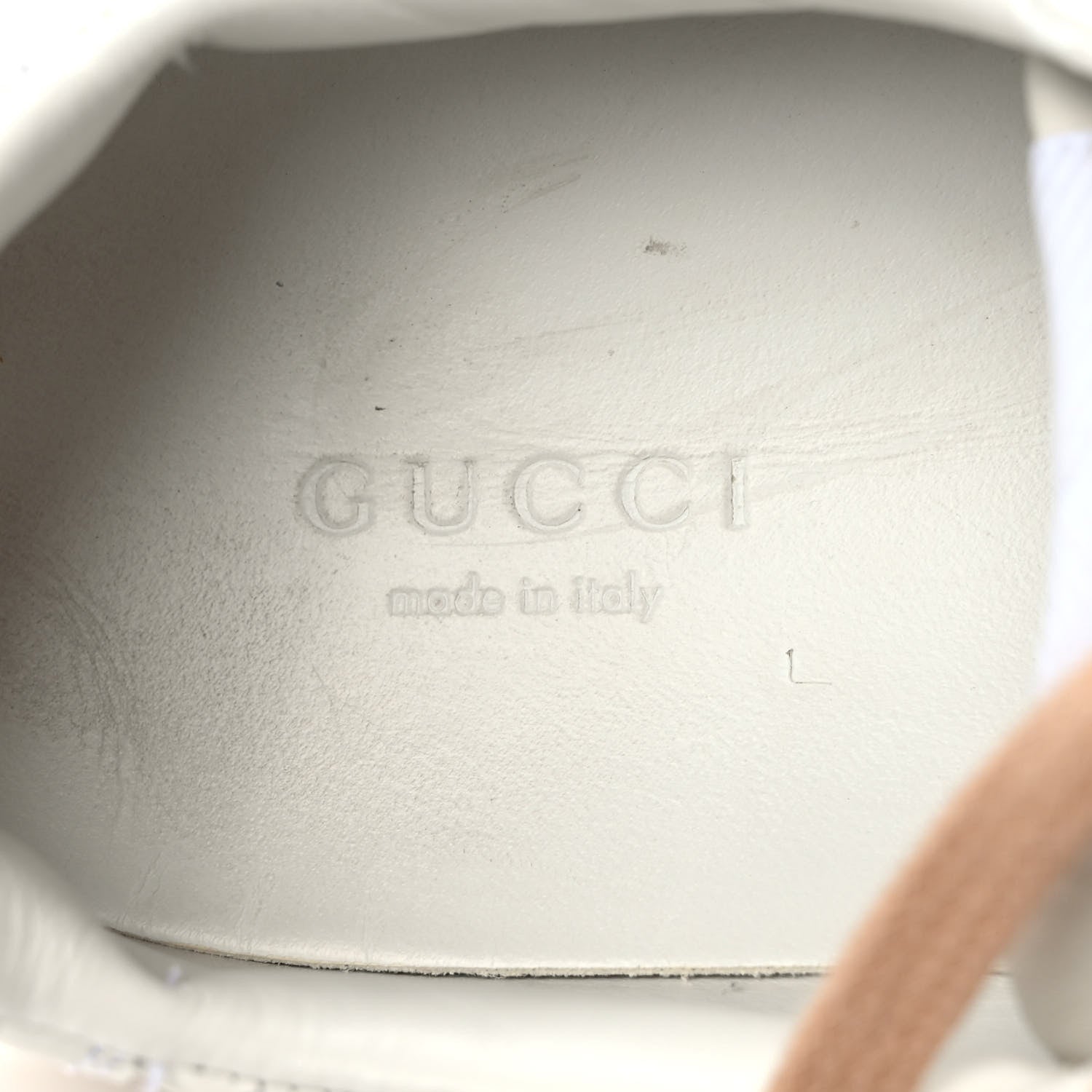 Gucci Calfskin GG Tennis Embossed Womens Platform 55mm Sneakers 39 White 8 of 9