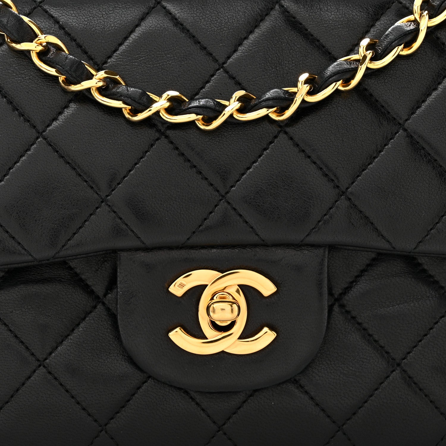 Chanel Lambskin Quilted Small Double Flap Black 8 of 12