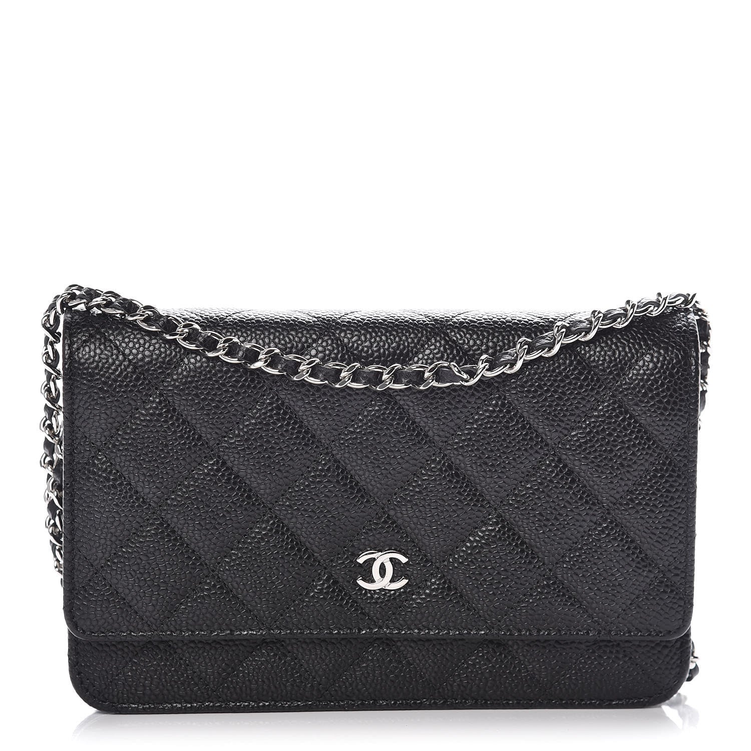 Chanel Caviar Quilted Wallet On Chain WOC Black 1 of 10