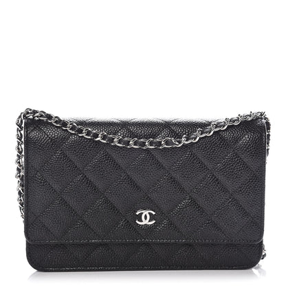 Chanel Caviar Quilted Wallet On Chain WOC Black 1 of 10