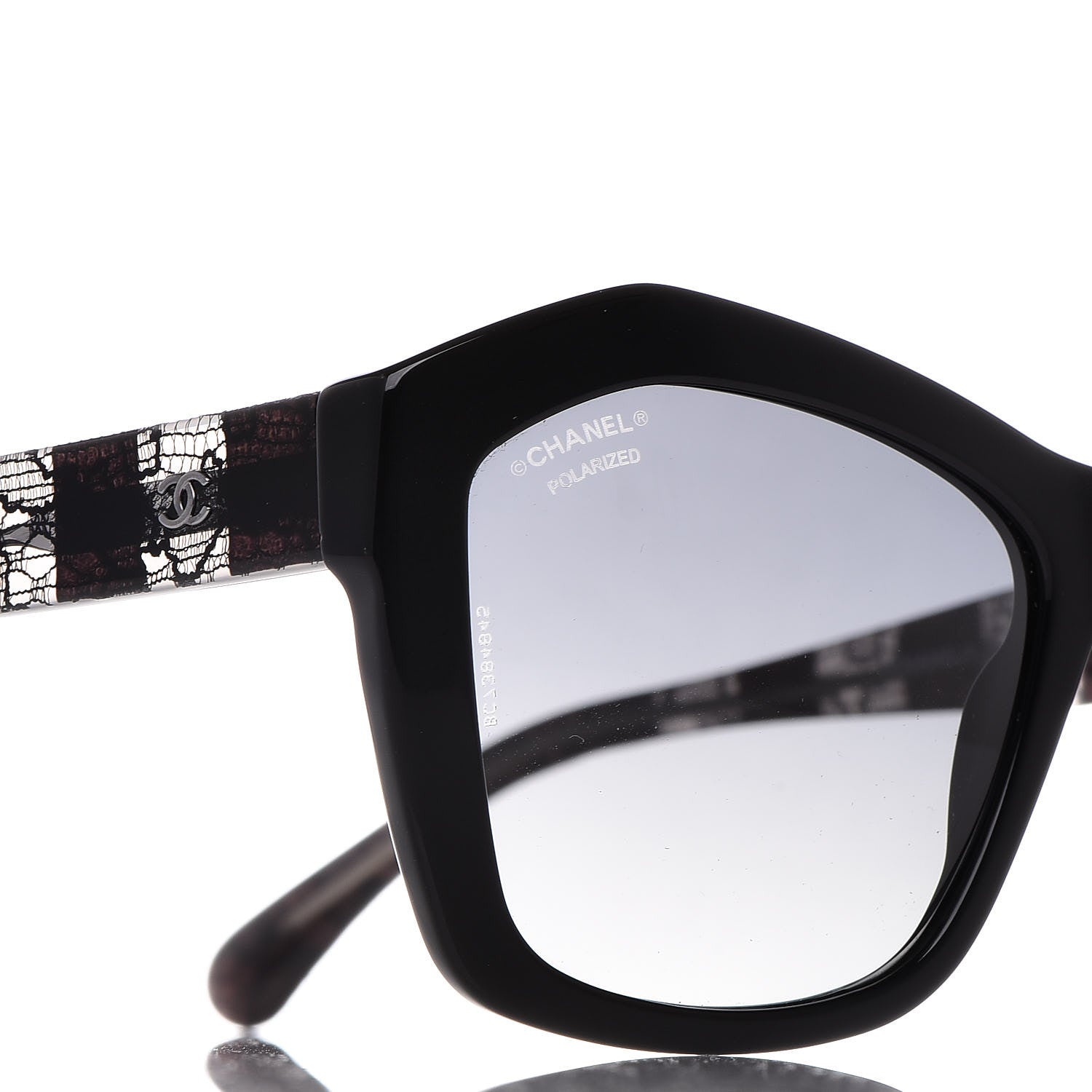 Chanel Lace Effect Sunglasses 5296 Black 8 of 9
