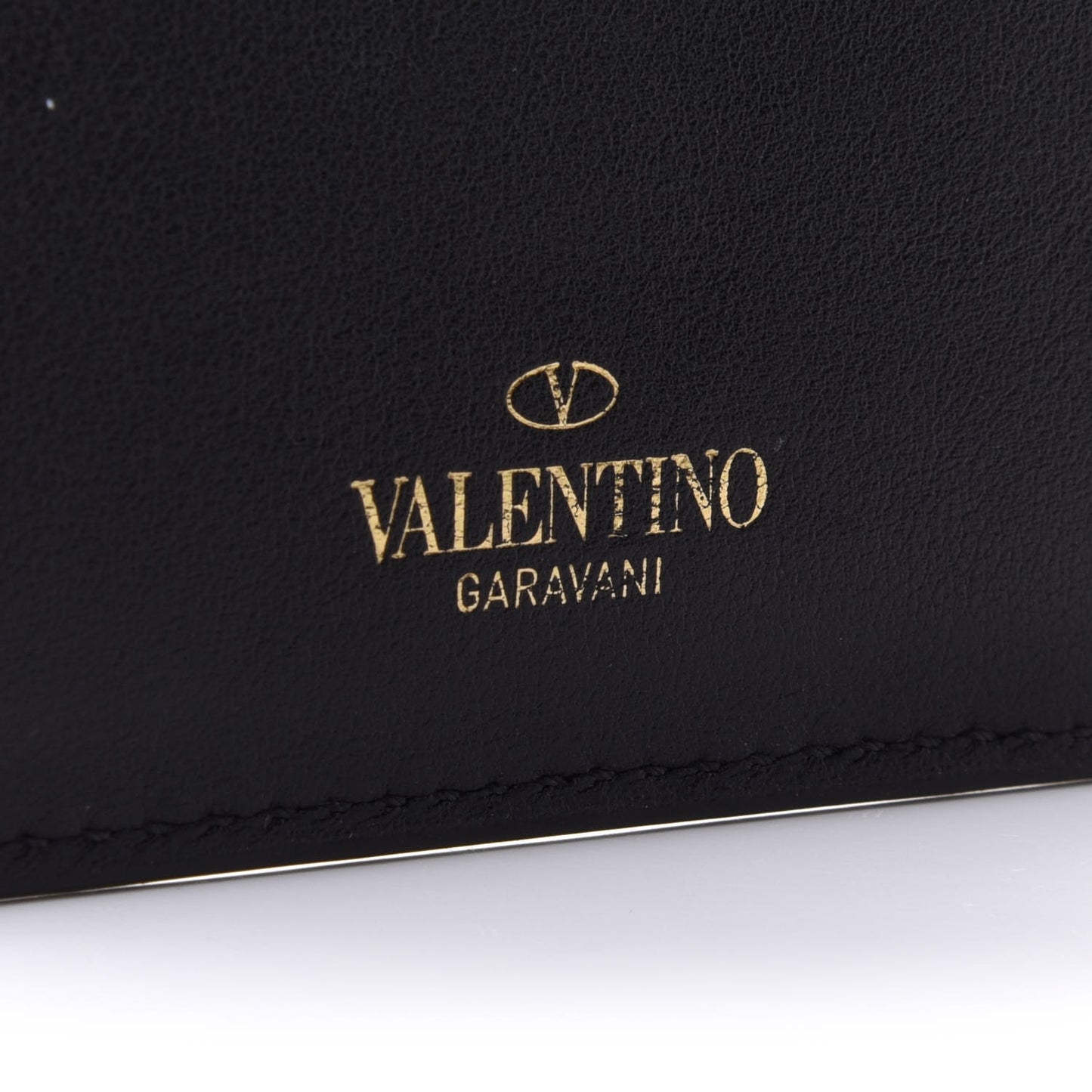 Vitello Rockstud Card Holder Black