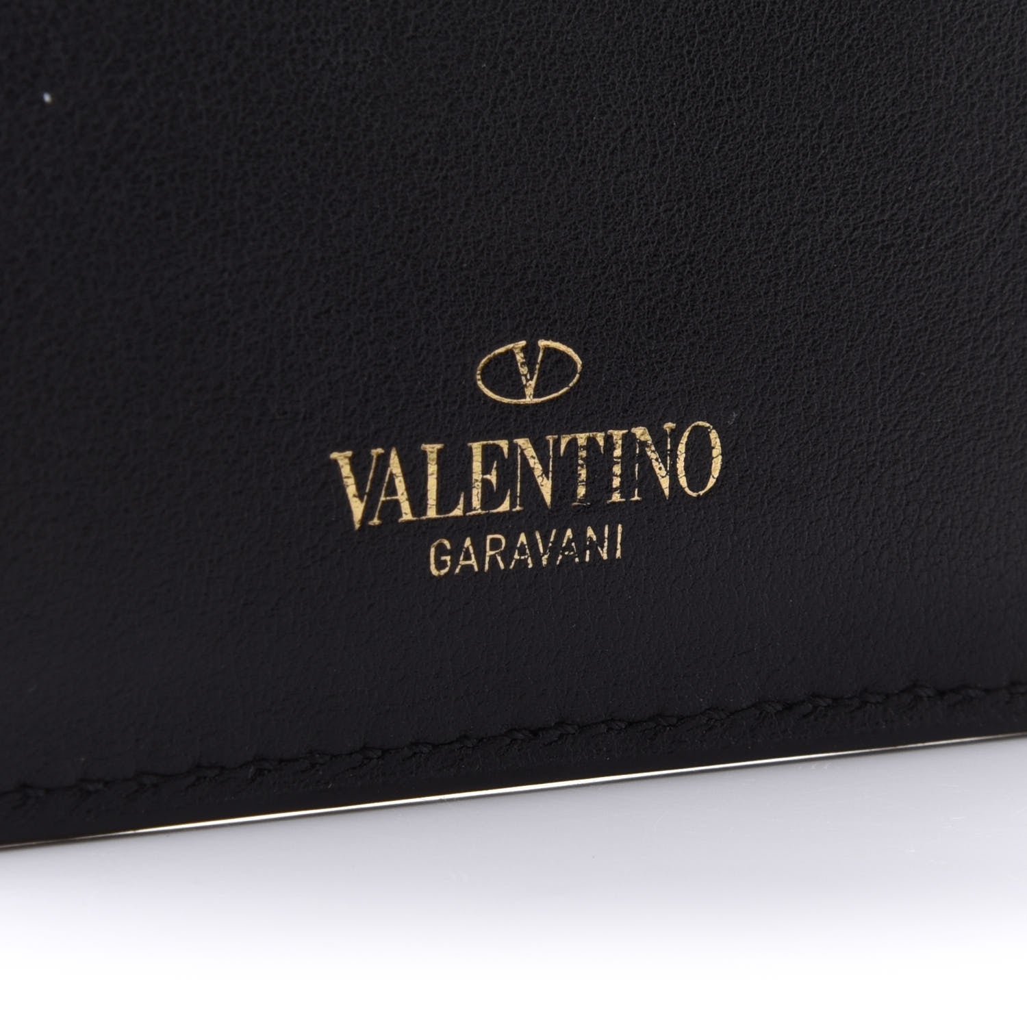 Valentino Garavani Vitello Rockstud Card Holder Black 6 of 8