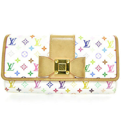 Louis Vuitton Monogram Multicolor Sarah Noeud Wallet White Litchi 1 of 7
