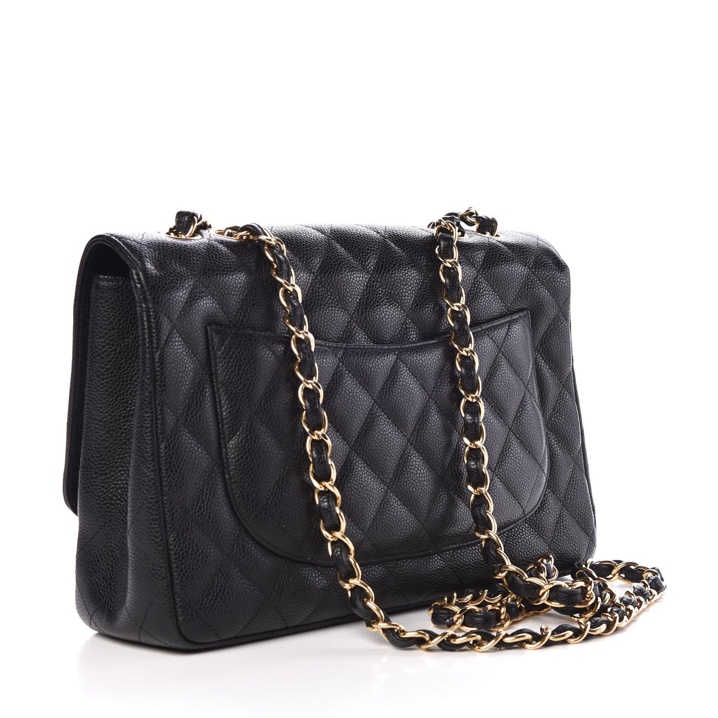 Caviar Quilted Jumbo Single Flap Black