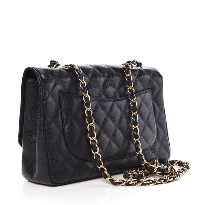 Chanel Caviar Quilted Jumbo Single Flap Black 4 of 13