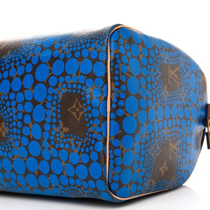 Louis Vuitton Monogram Kusama Town Speedy 30 Blue 10 of 12