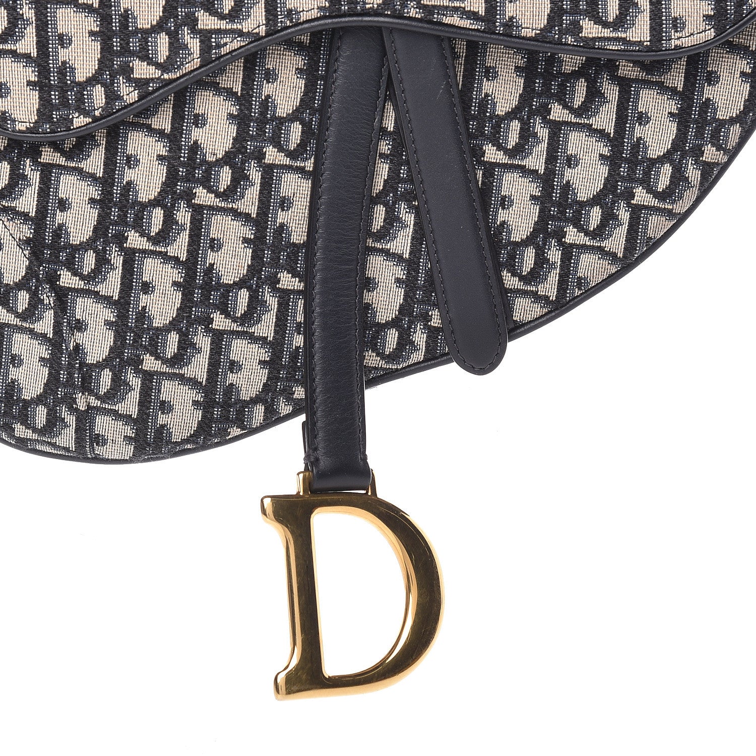 Christian Dior Oblique Saddle Bag Blue 8 of 11