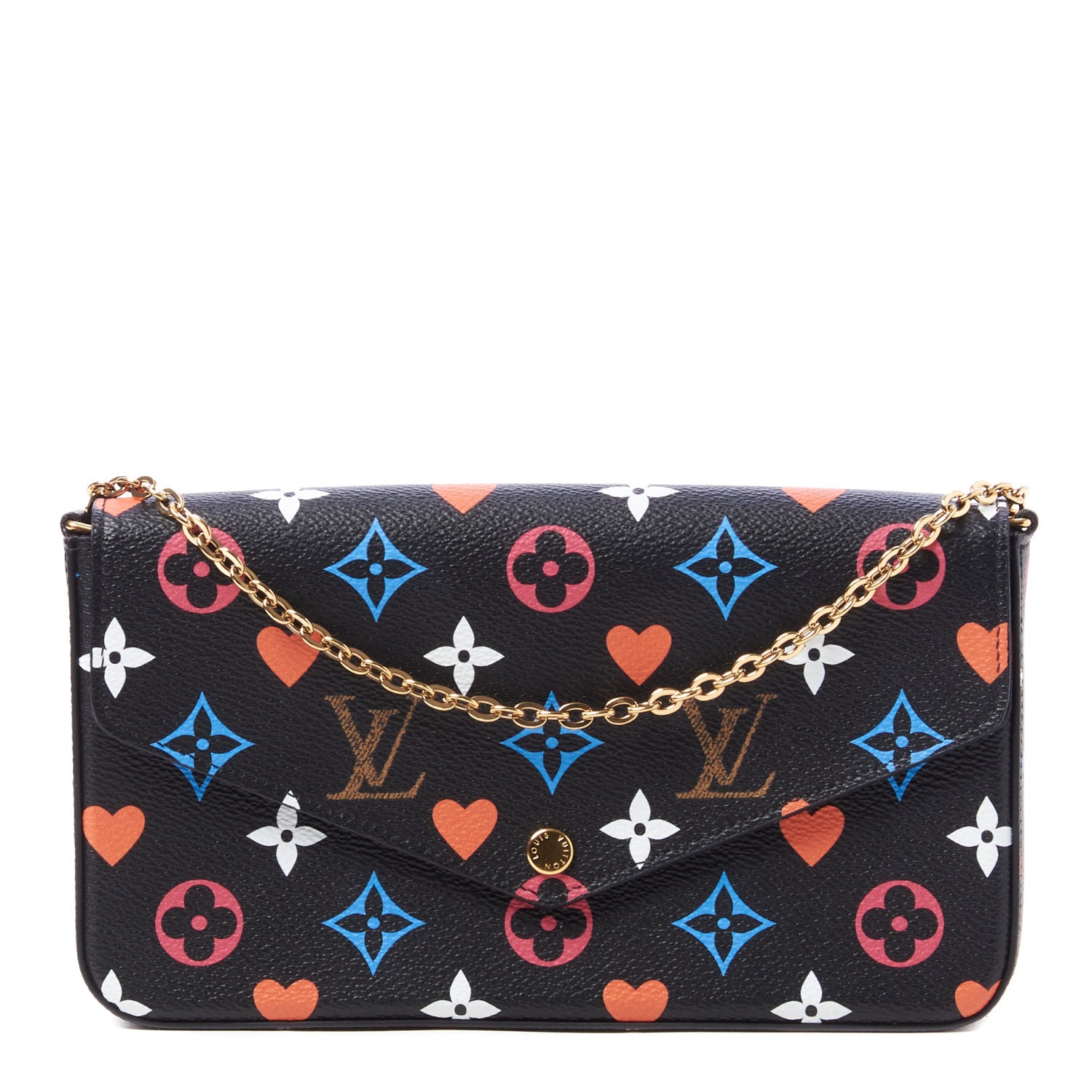 Louis Vuitton Game On Felicie Chain Wallet Black 3 of 10