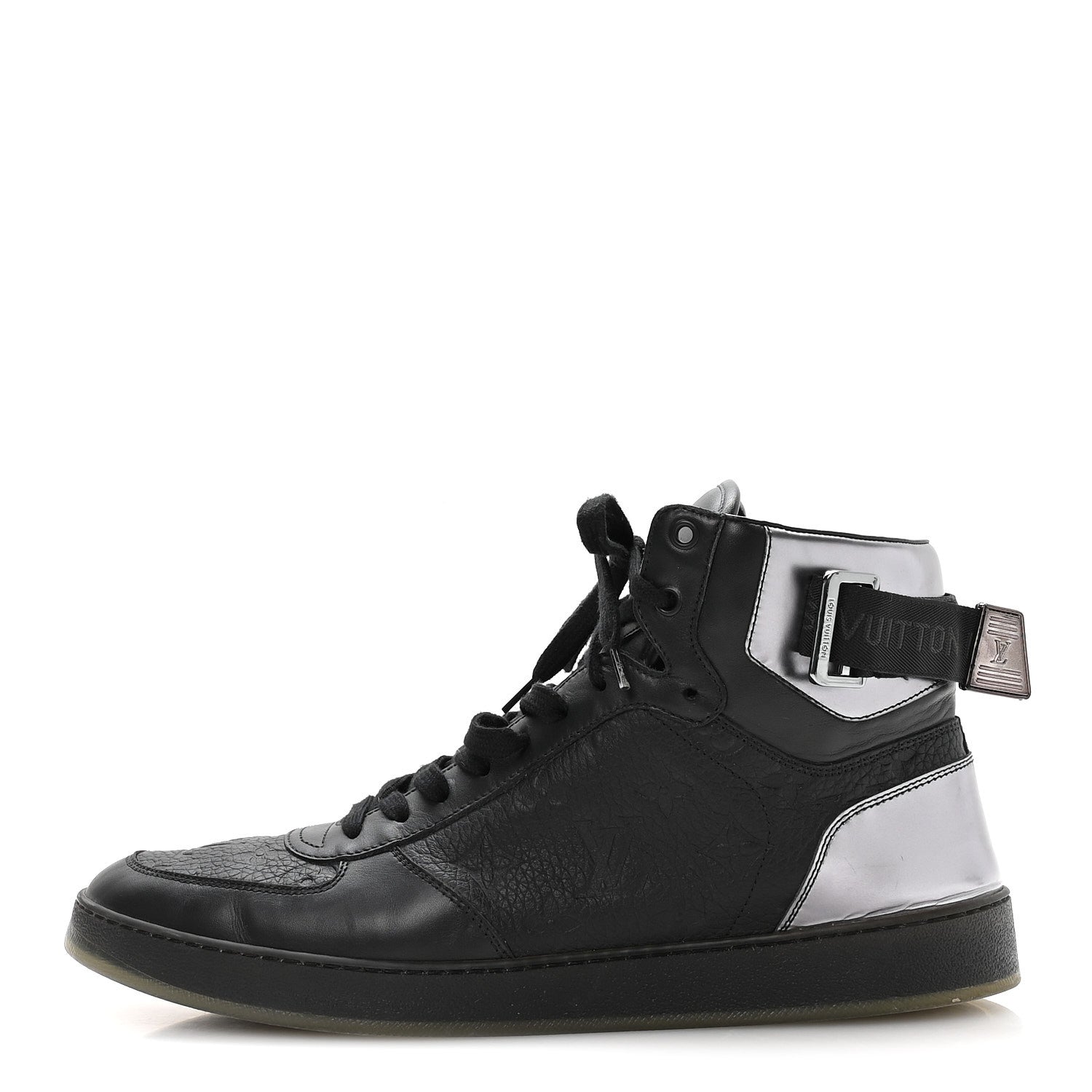 ルイ・ヴィトン Louis Vuitton Calfskin Embossed Monogram Rivoli High Top Sneakers