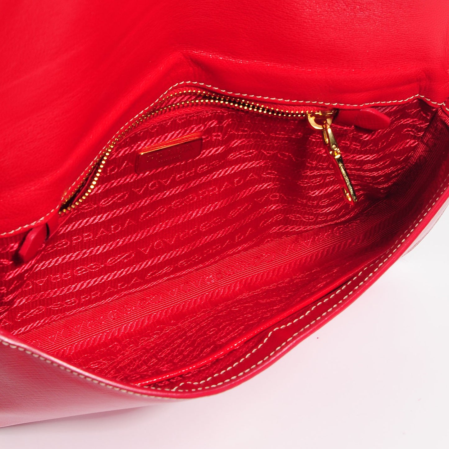 Saffiano Vernice Crossbody Flap Bag Rosso