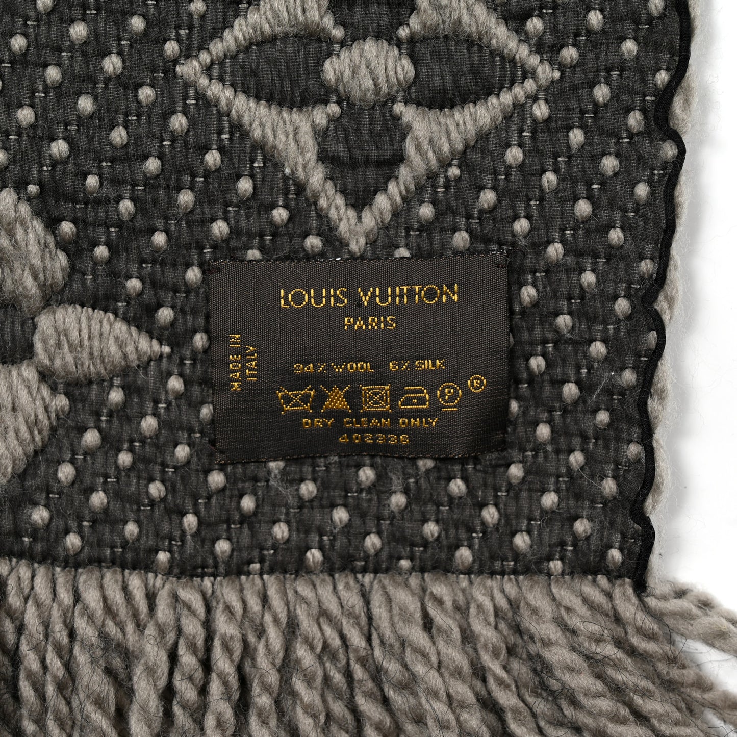 Wool Silk Logomania Scarf Verone
