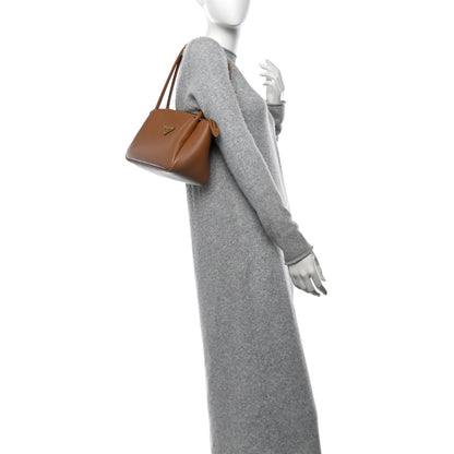 Prada Calfskin Medium Shoulder Bag Caramel 2 of 9