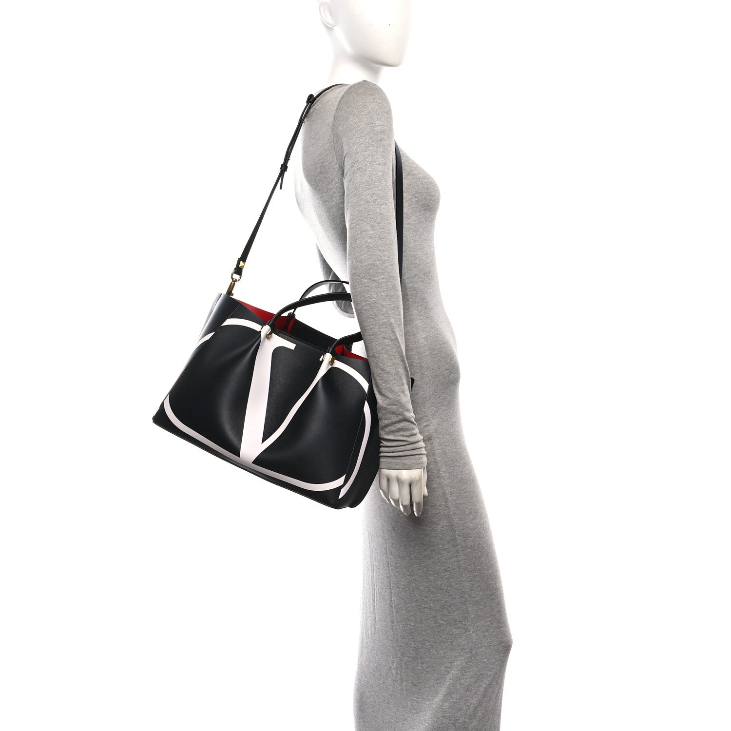 Valentino Garavani Nappa VLogo Medium Escape Tote Black 2 of 11