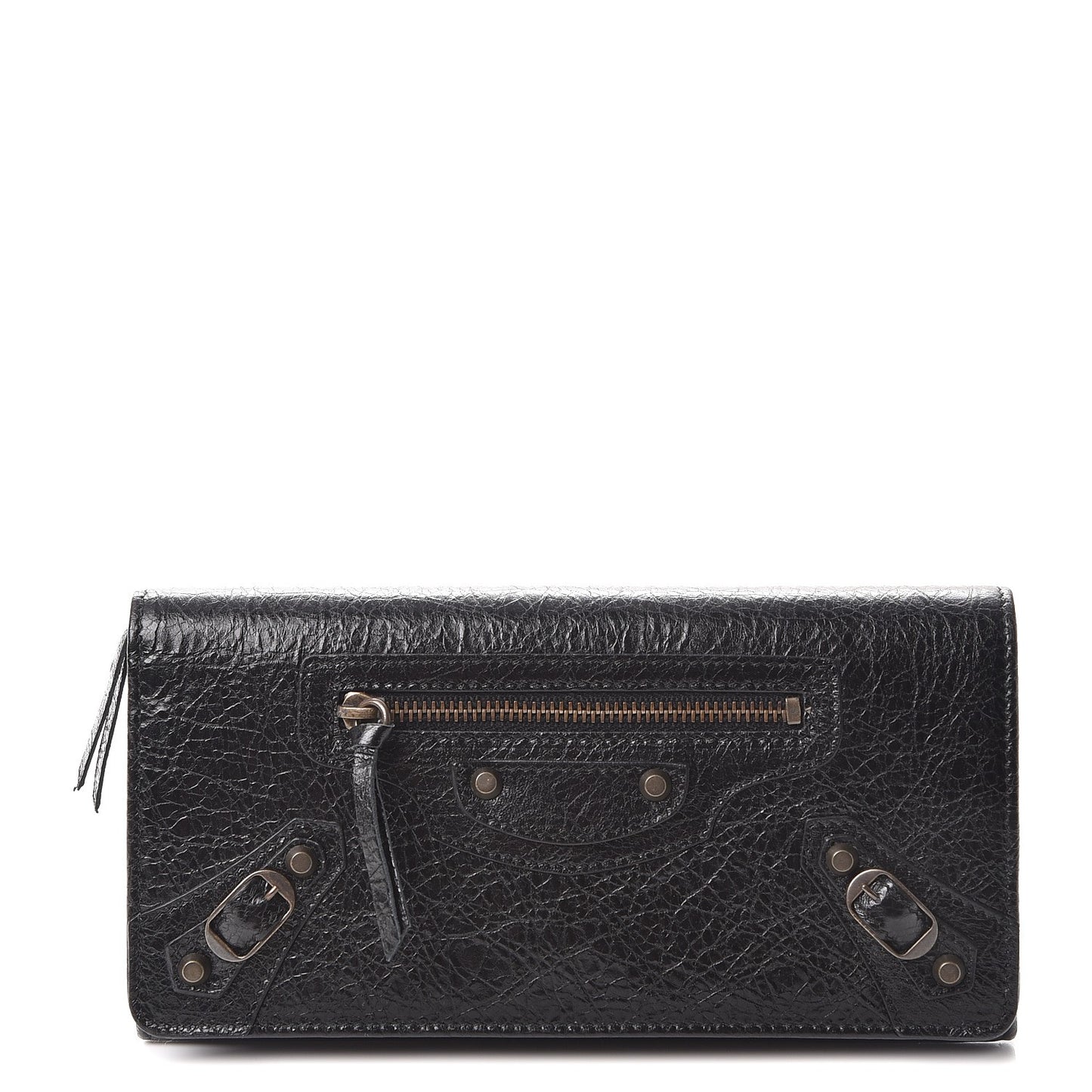 Agneau Classic Hardware Money Wallet Black
