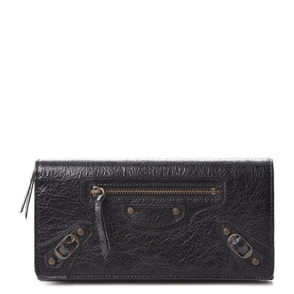 Balenciaga Agneau Classic Hardware Money Wallet Black 1 of 7