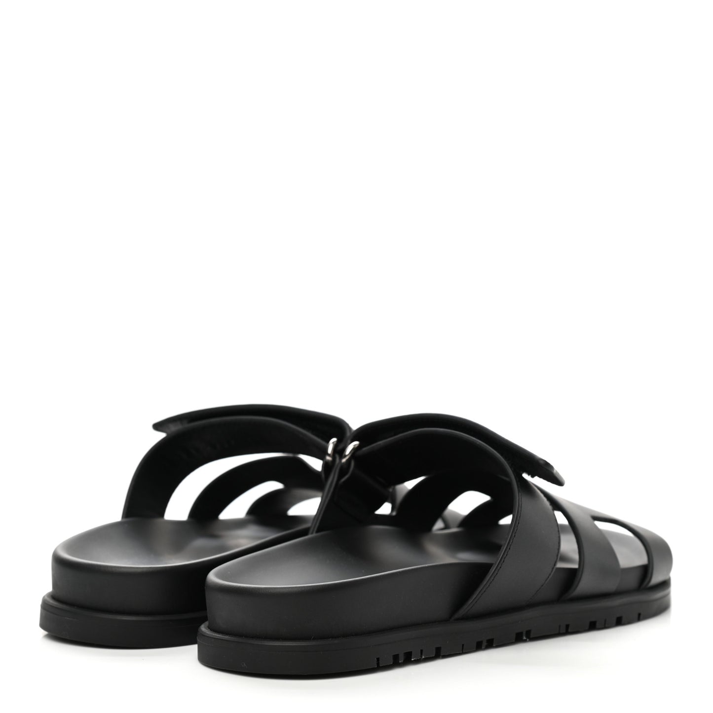 Calfskin Womens Chypre Sandals 36.5 Black