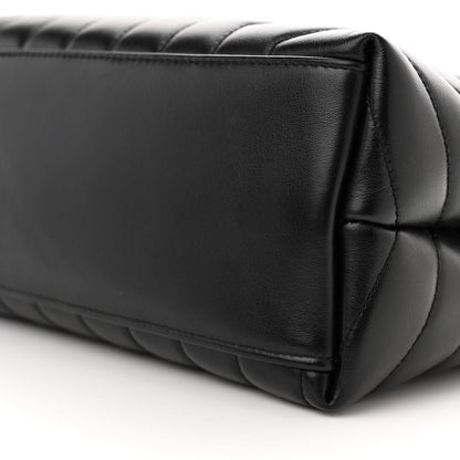 Saint Laurent Calfskin Y Quilted Monogram Medium Loulou Chain Satchel Black 9 of 10