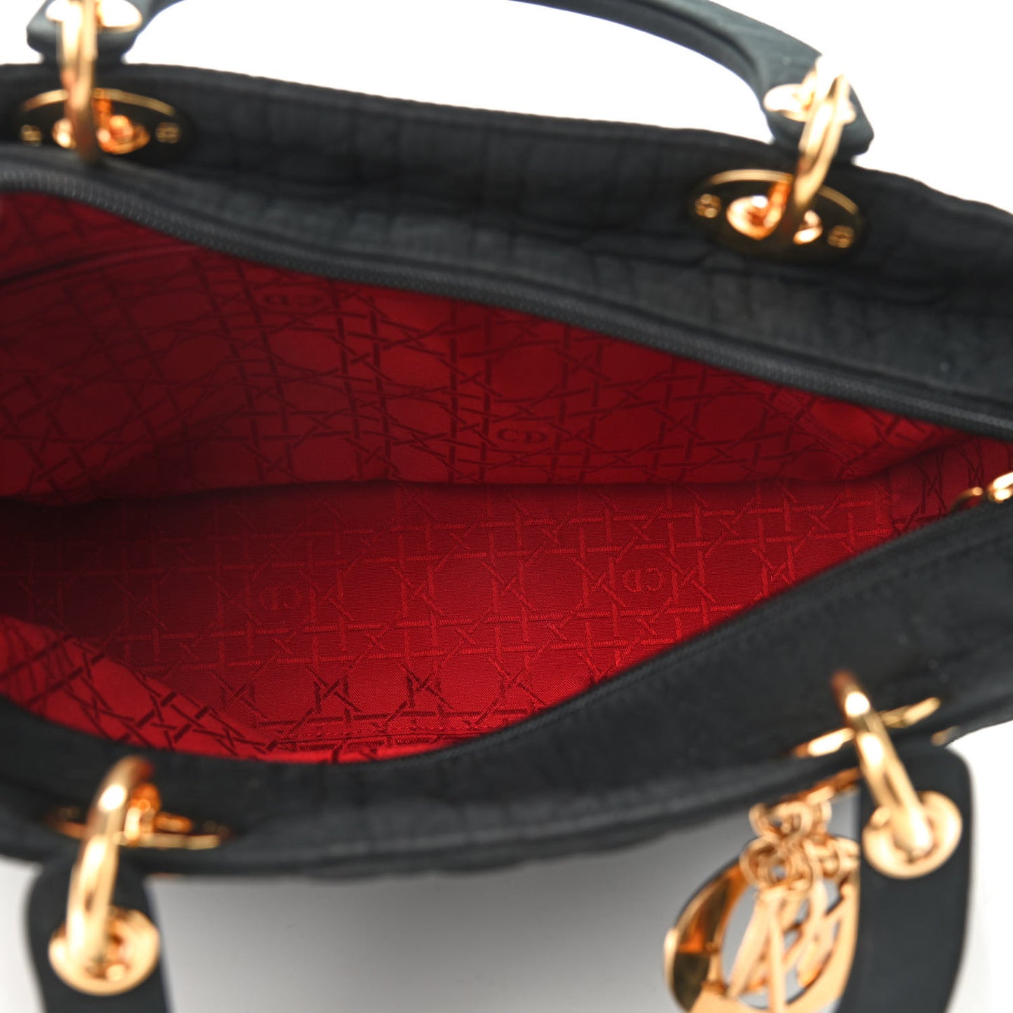 Nylon Cannage Large Lady Dior Black